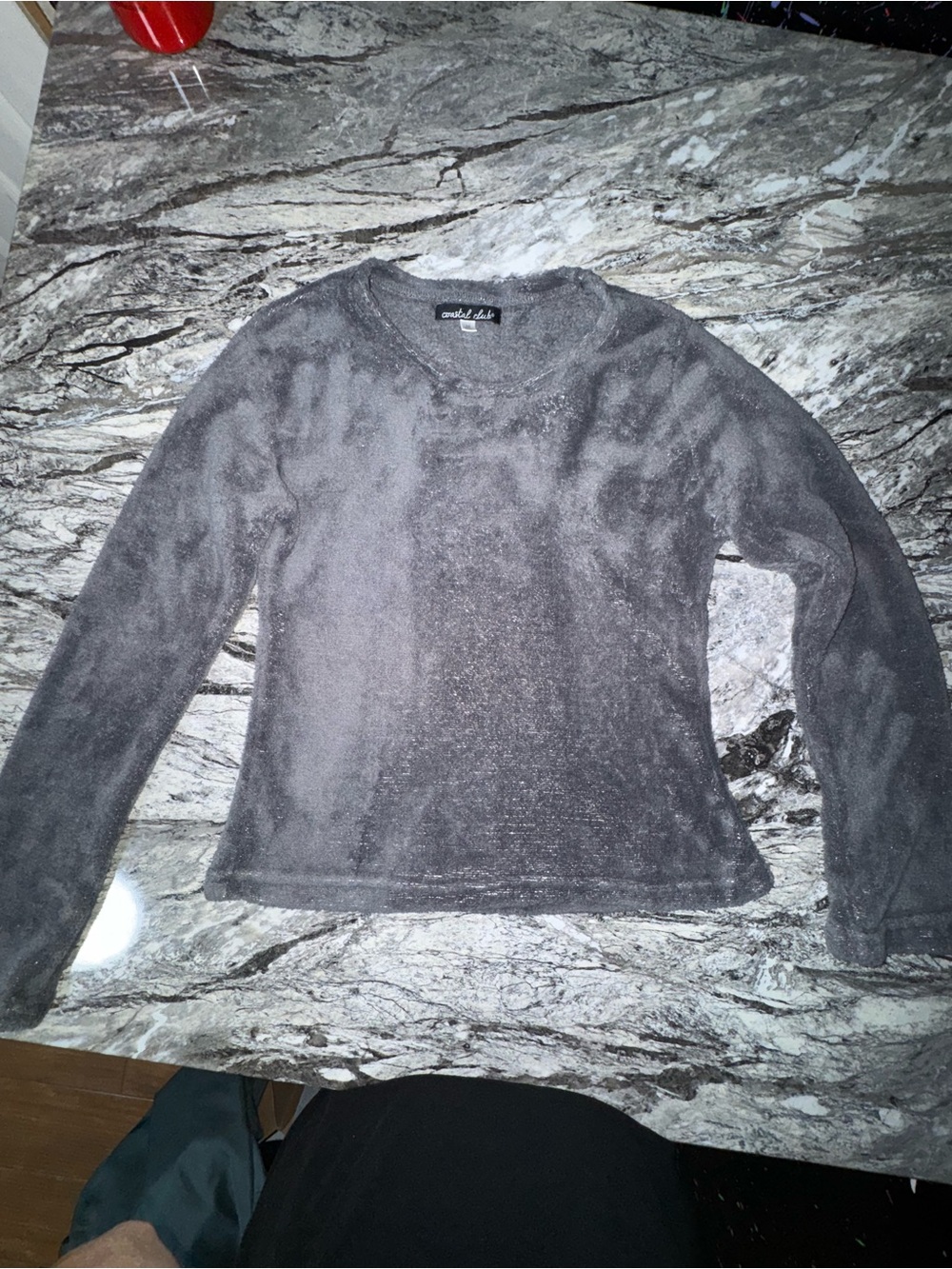 Gray Plush  Women's Sweater